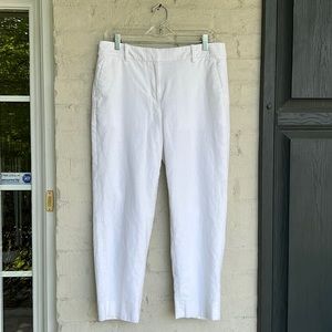 J. Crew linen/cotton lined cropped trousers size 8